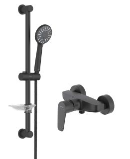 Комплект для душа Aquatek Бетта AQ1132MB чёрный матовый